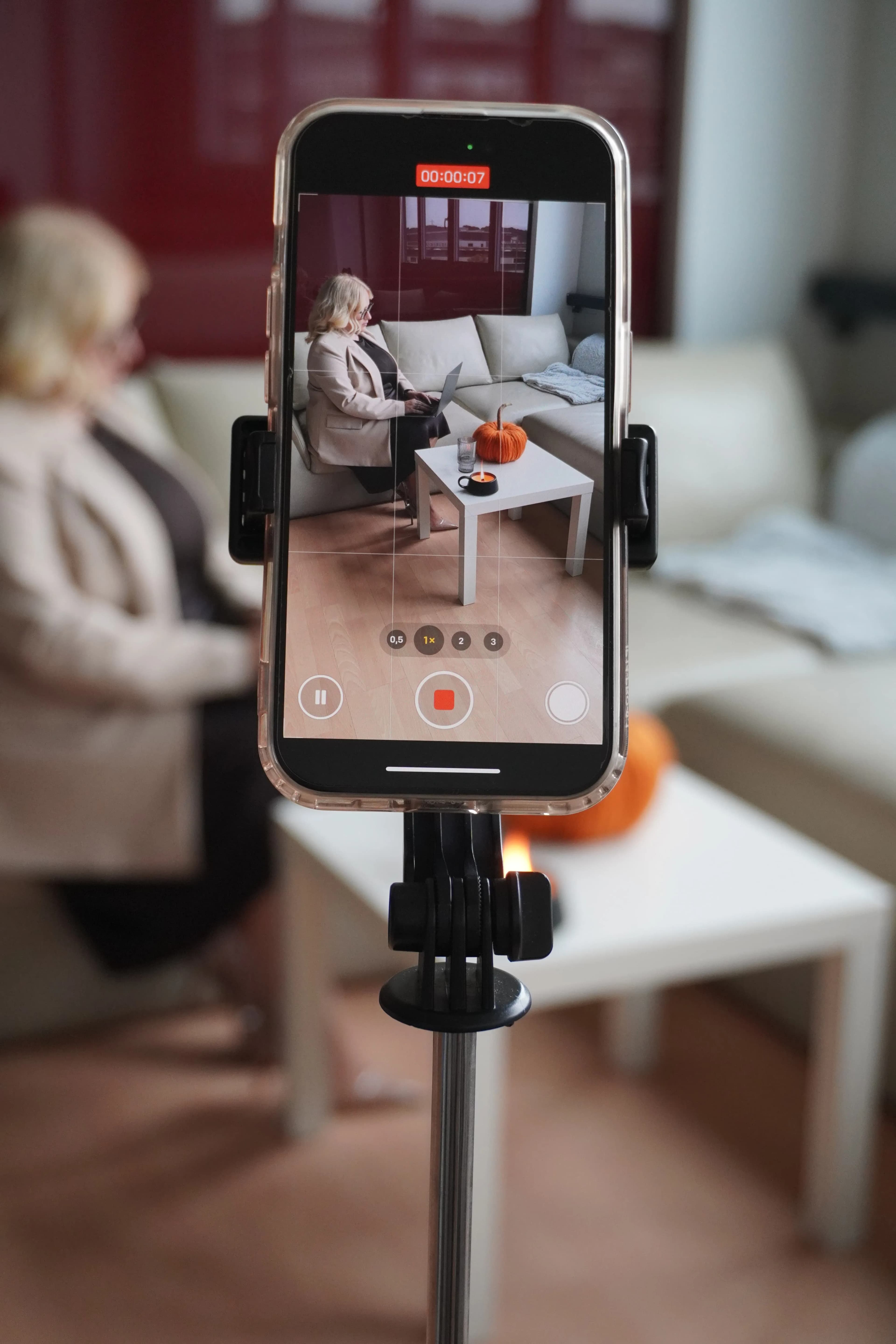Téléphone sur trépied